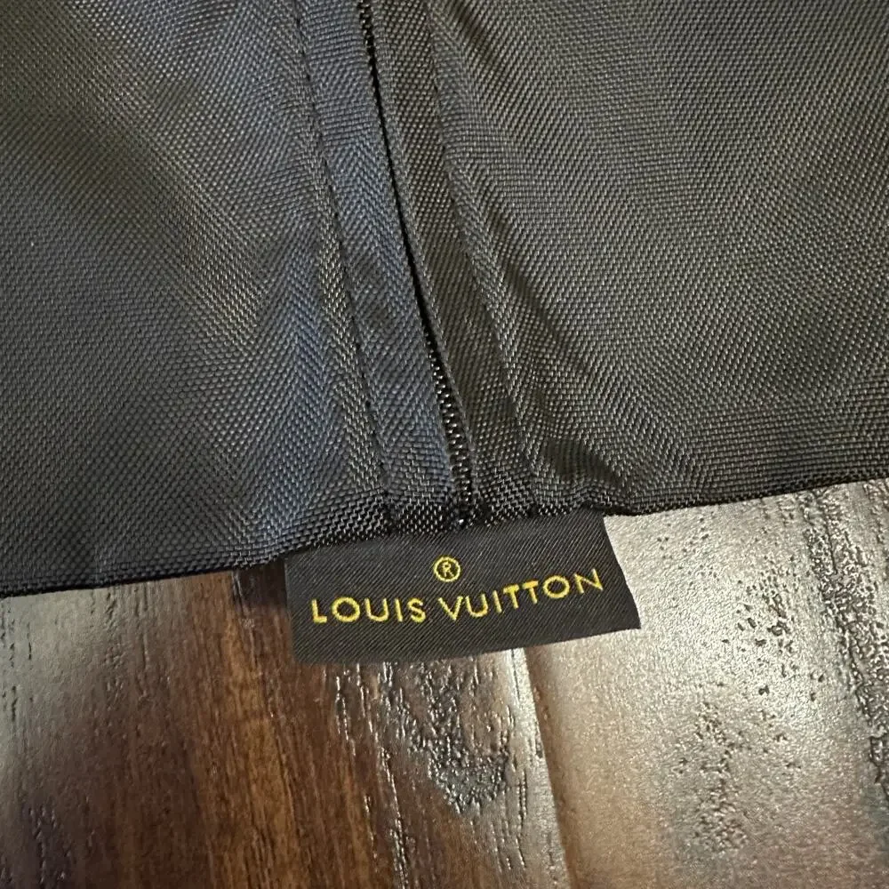 LOUIS VUITTON Garments Bag w/ Hanger Brown Travel Suit Dress Dust Cover NWOT